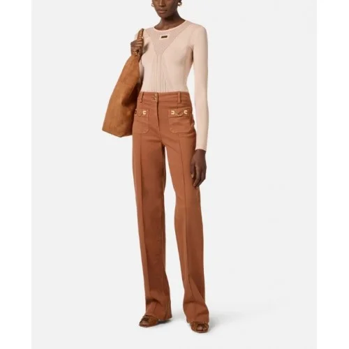 Top ELISABETTA FRANCHI, Top in open-knit fabric