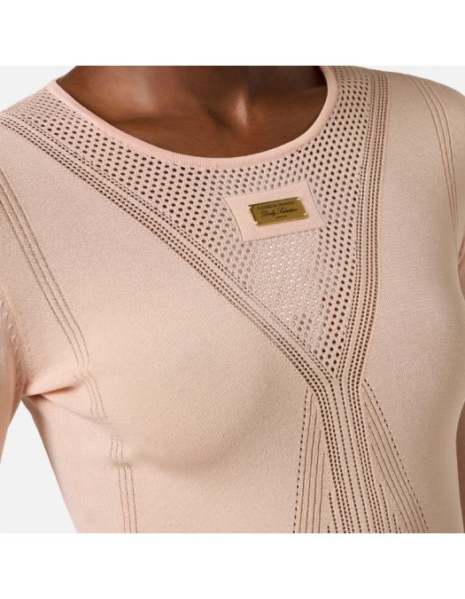 Top ELISABETTA FRANCHI, Top in open-knit fabric - MK72W61E2EA1