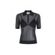 Tricou ELISABETTA FRANCHI, Nylon polo shirt with bra, Negru - MK80B61E2110