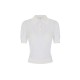 Tricou ELISABETTA FRANCHI, Nylon polo shirt with bra, Alb - MK80B61E2360