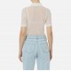 Tricou ELISABETTA FRANCHI, Nylon polo shirt with bra, Alb - MK80B61E2360