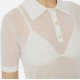 Tricou ELISABETTA FRANCHI, Nylon polo shirt with bra, Alb - MK80B61E2360