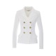 Cardigan ELISABETTA FRANCHI, Butoni aurii, Alb - MK82S61E2360