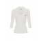 Bluza ELISABETTA FRANCHI, Micro-braided knit polo shirt, Alb