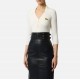 Bluza ELISABETTA FRANCHI, Micro-braided knit polo shirt, Alb - MK86B61E2360