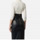 Bluza ELISABETTA FRANCHI, Micro-braided knit polo shirt, Alb - MK86B61E2360