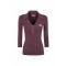 Bluza ELISABETTA FRANCHI, Micro-braided knit polo shirt, Maro