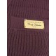 Bluza ELISABETTA FRANCHI, Micro-braided knit polo shirt, Maro - MK86B61E2644