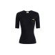 Bluza ELISABETTA FRANCHI, Micro-braided knit top, Negru - MK87B61E2110