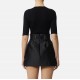Bluza ELISABETTA FRANCHI, Micro-braided knit top, Negru - MK87B61E2110