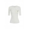 Bluza ELISABETTA FRANCHI, Micro-braided knit top, Alb