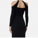 Top ELISABETTA FRANCHI , Knit top with jewel detail,Black - MK89S61E2110