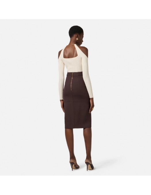 Top ELISABETTA FRANCHI, Knit top with jewel detail - MK89S61E2193