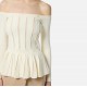 Bluza ELISABETTA FRANCHI, Decolteu larg, Vascoza, Slim Fit - MK92S56E2DZ9