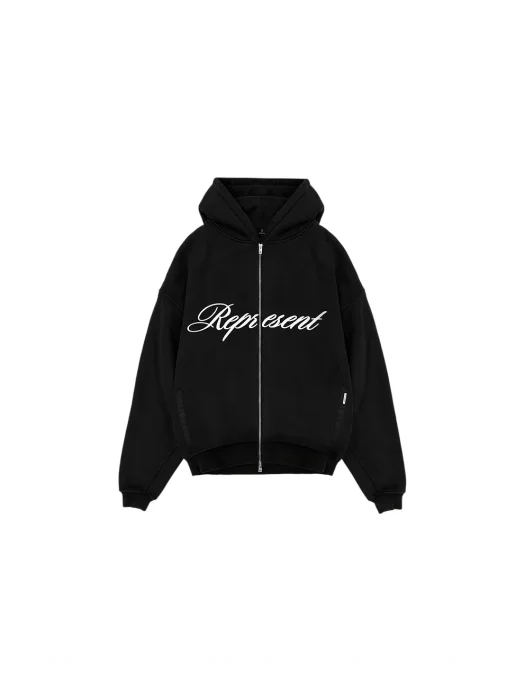 Hanorac Represent, Script Logo, Zip, Black - MLM10002547 Hanorac Represent, Script Logo, Zip, Black - MLM10002547