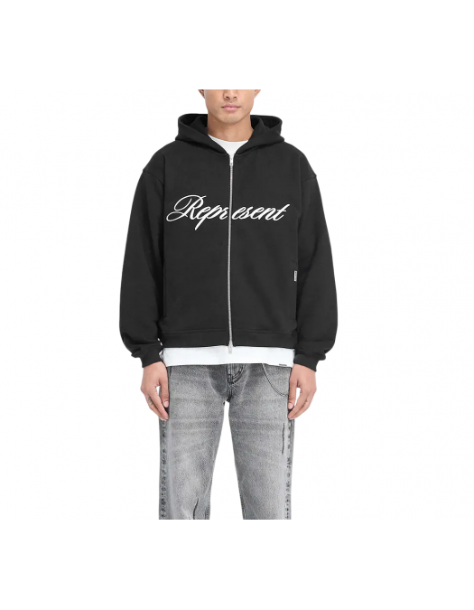 Hanorac Represent, Script Logo, Zip, Black - MLM10002547 Hanorac Represent, Script Logo, Zip, Black - MLM10002547