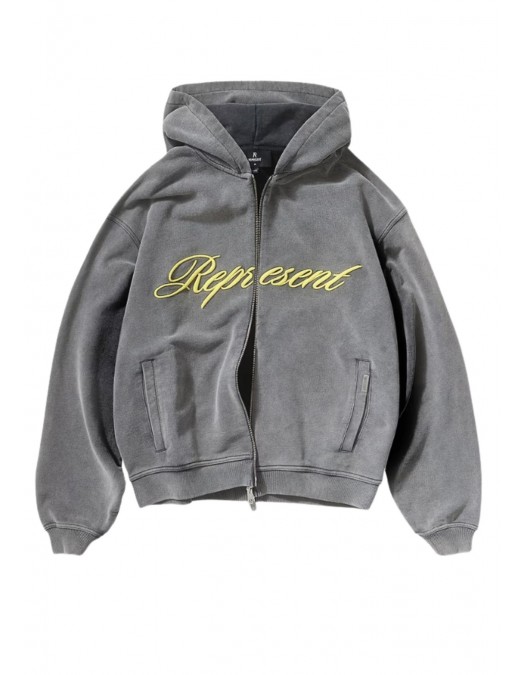 Hanorac Represent, Script Logo, Zip, Grey - MLM10002547 Hanorac Represent, Script Logo, Zip, Grey - MLM10002547