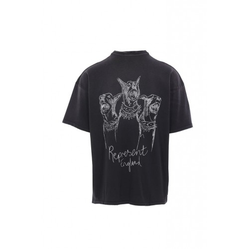 Tricou REPRESENT, Hand Drawn Thoroughbred Dogs, Negru Tricou REPRESENT, Hand Drawn Thoroughbred Dogs, Negru
