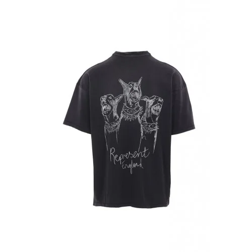 Tricou REPRESENT, Hand Drawn Thoroughbred Dogs, Negru