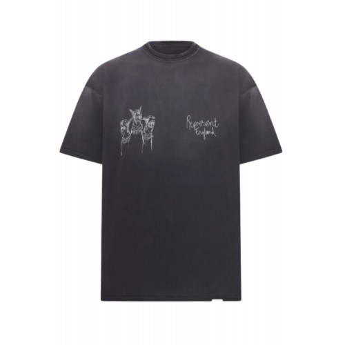 Tricou REPRESENT, Hand Drawn Thoroughbred Dogs, Negru Tricou REPRESENT, Hand Drawn Thoroughbred Dogs, Negru