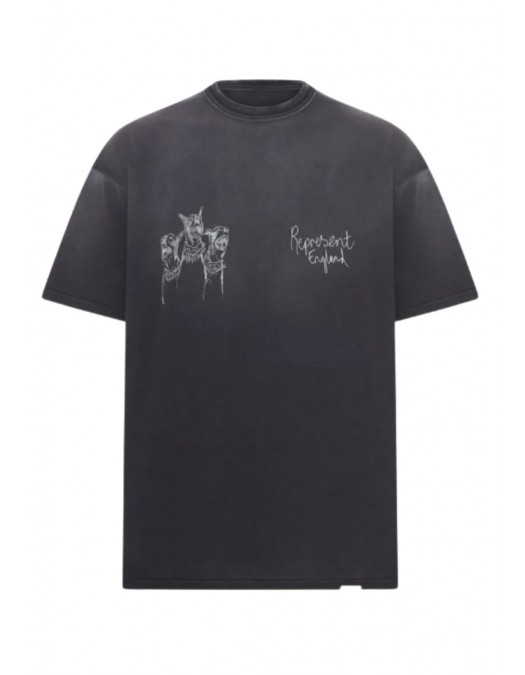 Tricou REPRESENT, Hand Drawn Thoroughbred Dogs, Negru - MLM10038303