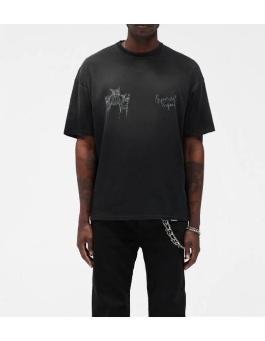 Tricou REPRESENT, Hand Drawn Thoroughbred Dogs, Negru - MLM10038303