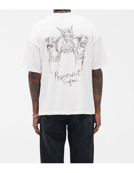 Tricou REPRESENT, Hand Drawn Thoroughbred Dogs, Alb - MLM10038372