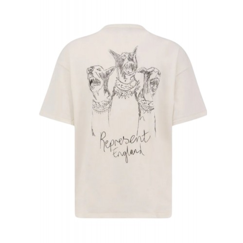 Tricou REPRESENT, Hand Drawn Thoroughbred Dogs, Alb Tricou REPRESENT, Hand Drawn Thoroughbred Dogs, Alb