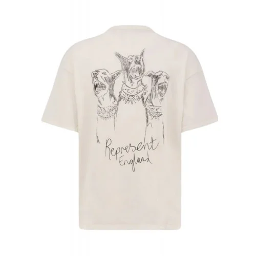 Tricou REPRESENT, Hand Drawn Thoroughbred Dogs, Alb