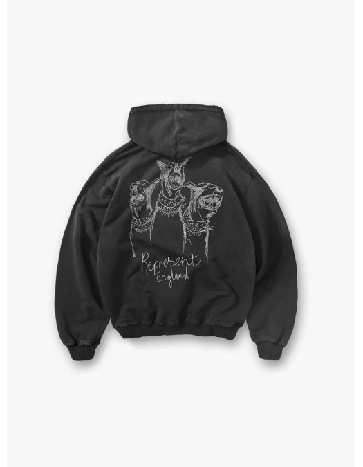 Hanorac RREPRESENT, Thoroughbred hoodie, Used Black, Oversized Fit - MLM10055603