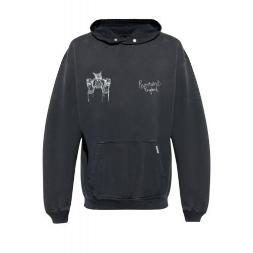 Hanorac RREPRESENT, Thoroughbred hoodie, Used Black, Oversized Fit Hanorac RREPRESENT, Thoroughbred hoodie, Used Black, Oversized Fit