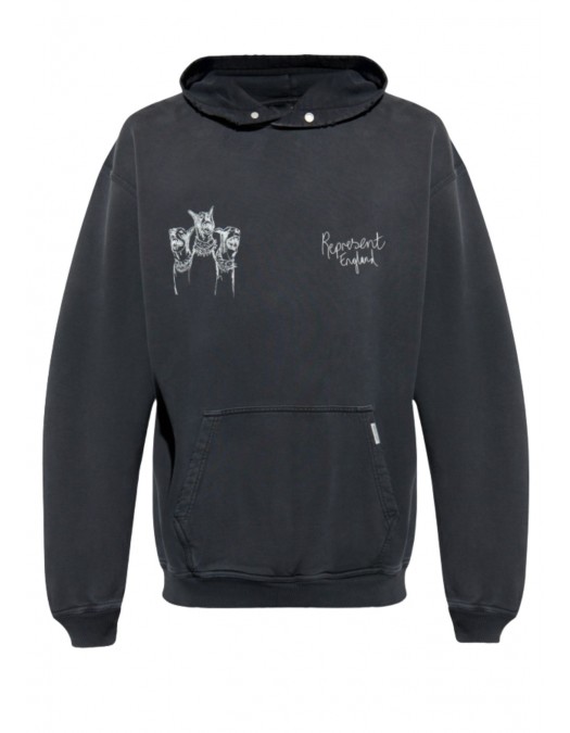 Hanorac RREPRESENT, Thoroughbred hoodie, Used Black, Oversized Fit - MLM10055603
