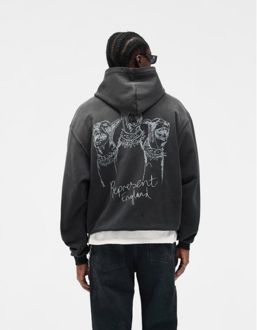 Hanorac RREPRESENT, Thoroughbred hoodie, Used Black, Oversized Fit - MLM10055603