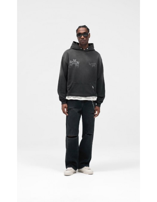 Hanorac RREPRESENT, Thoroughbred hoodie, Used Black, Oversized Fit - MLM10055603