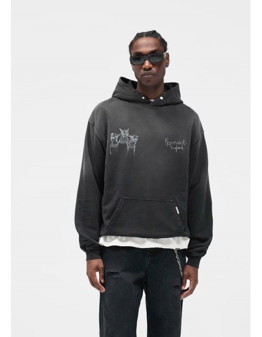 Hanorac RREPRESENT, Thoroughbred hoodie, Used Black, Oversized Fit - MLM10055603