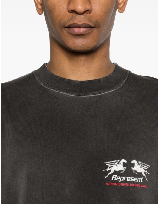 Tricou Represent, 24 Hour Service graphic T-shirt, Negru - MLM10076804