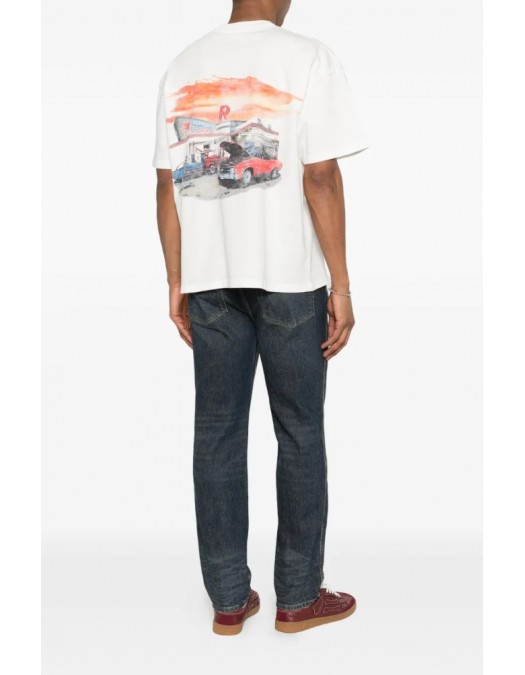 Tricou Represent, 24 Hour Service graphic T-shirt, White - MLM10076872