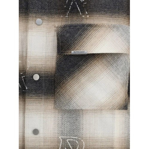 Camasa REPRESENT, initial-motif flannel shirt
