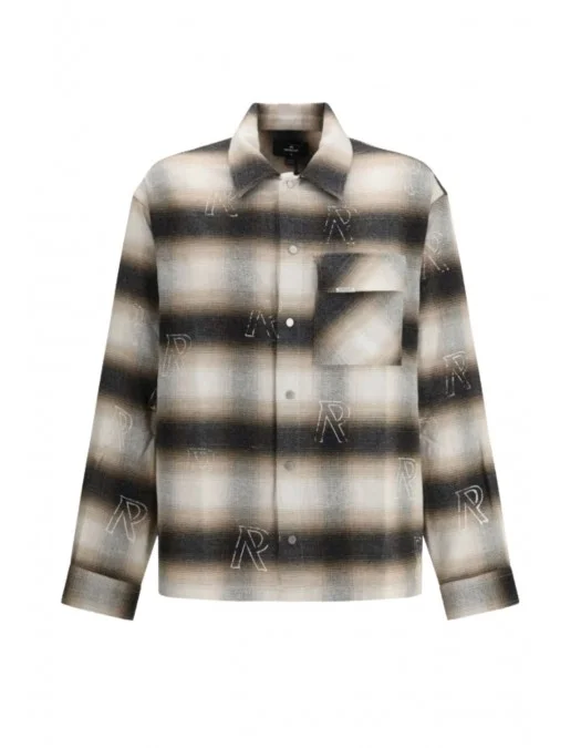 Camasa REPRESENT, initial-motif flannel shirt - MLM1007780146