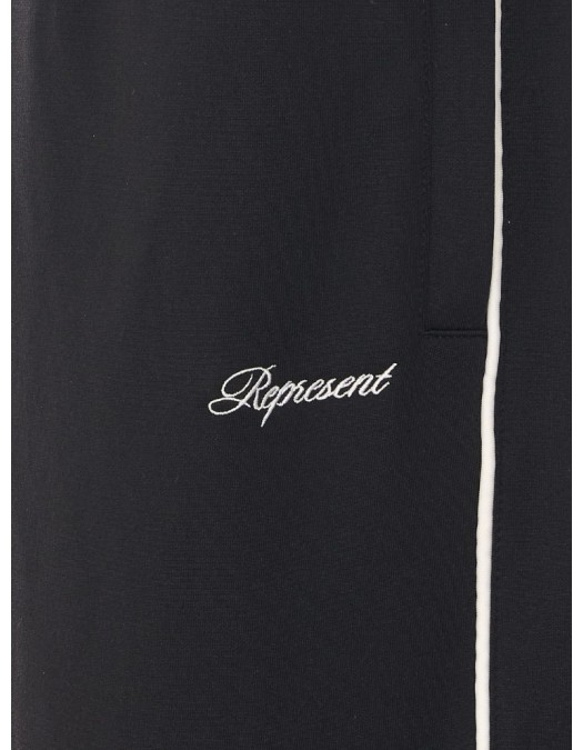 Pantaloni REPRESENT, logo-embroidered track pants, Negru - MLM10109101