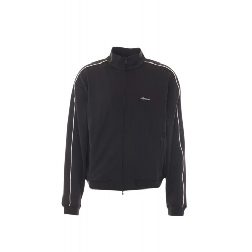 Jacheta REPRESENT, embroidered-logo piped-detail track jacket, Negru