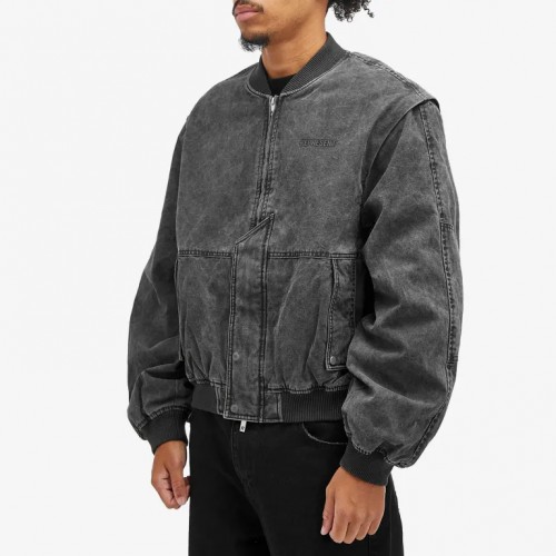 Geaca Represent, Inset Sleeve Bomber, Grey Geaca Represent, Inset Sleeve Bomber, Grey