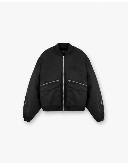 Geaca REPRESENT, Zip Back Bomber, Black - MLM1036001