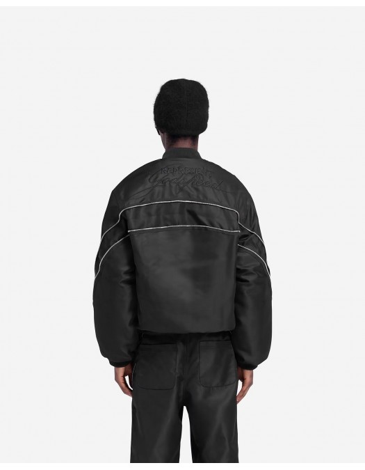 Geaca REPRESENT, Zip Back Bomber, Black - MLM1036001