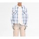 Pulover Represent, Season Flannel, White Deitals, Mid Blue - MLM290507