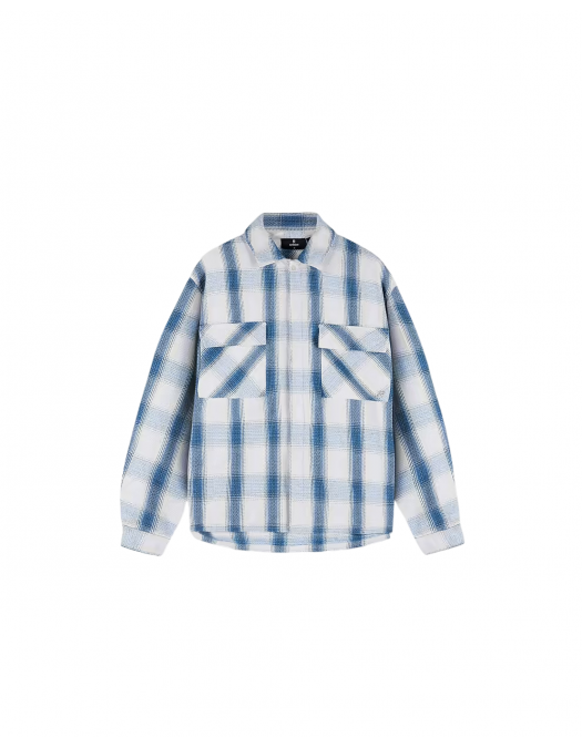 Pulover Represent, Season Flannel, White Deitals, Mid Blue - MLM290507