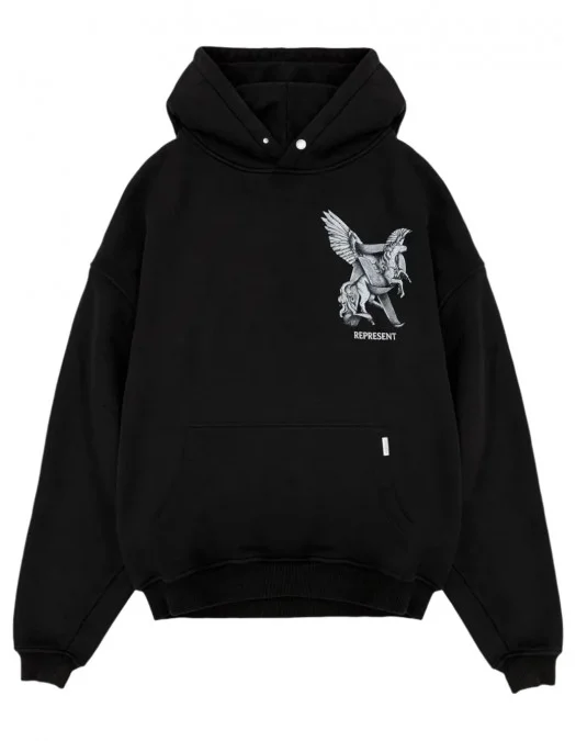 Hanorac REPRESENT, Motion Hoodie, Black - MLM4106501 Hanorac REPRESENT, Motion Hoodie, Black - MLM4106501