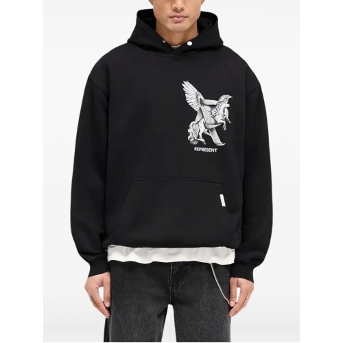 Hanorac REPRESENT, Motion Hoodie, Black Hanorac REPRESENT, Motion Hoodie, Black