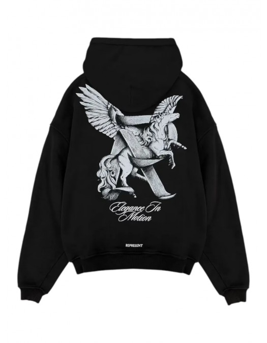 Hanorac REPRESENT, Motion Hoodie, Black - MLM4106501