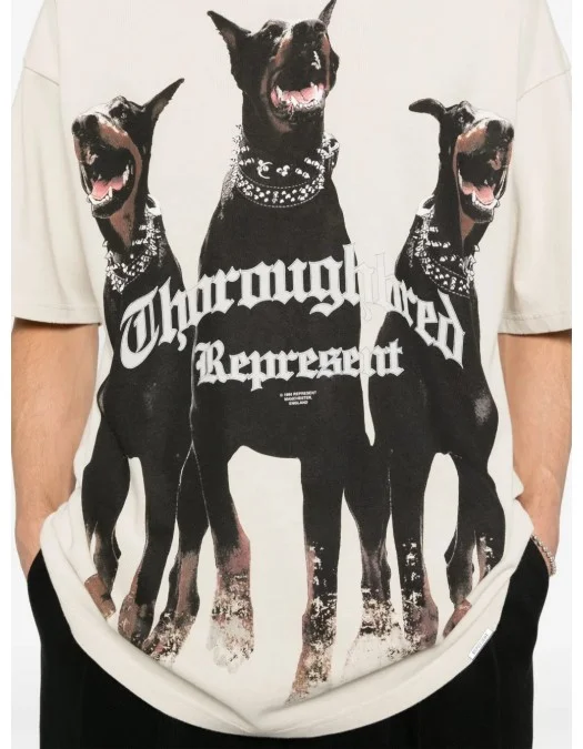 Tricou Represent, Thoroughbred Print, Vintage White - MLM41135002 Tricou Represent, Thoroughbred Print, Vintage White - MLM41135002